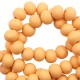 Wood beads round 6mm Cadmium yellow